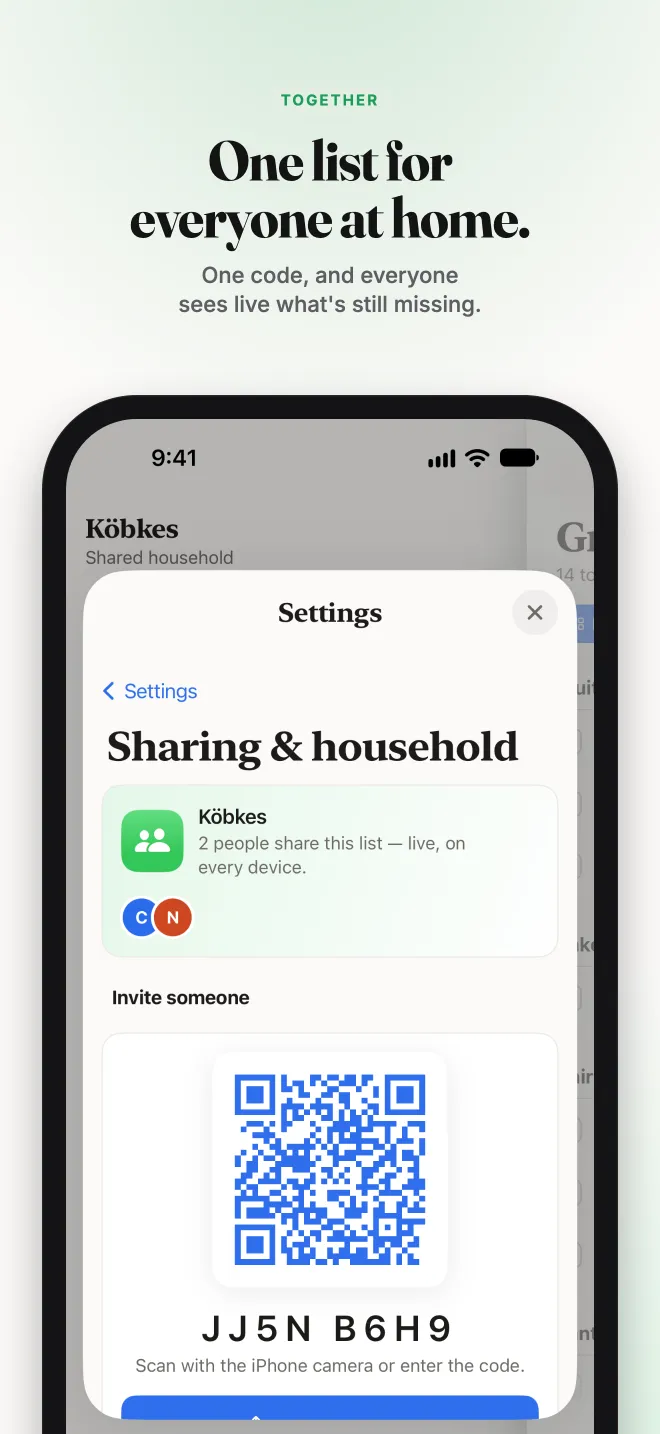 Store image: One list for everyone at home